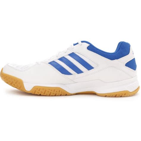 ADIDAS BT Boom Men's Badminton Shoe, White/Blue, US5.5